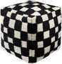 Surya Jacinta JTPF-003 18"H x 18"W x 18"D Pouf