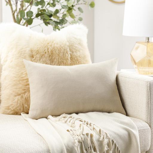 Surya Linen Solid LSL-002 20"H x 20"W Pillow Kit