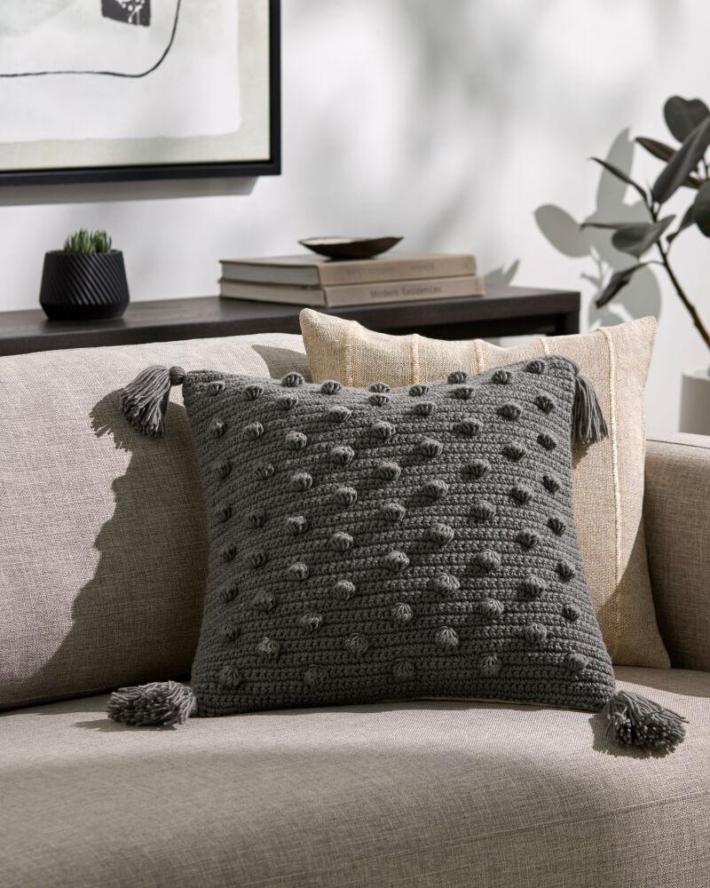 Surya Makrome MKO-012 18"L x 18"W Pillow Cover