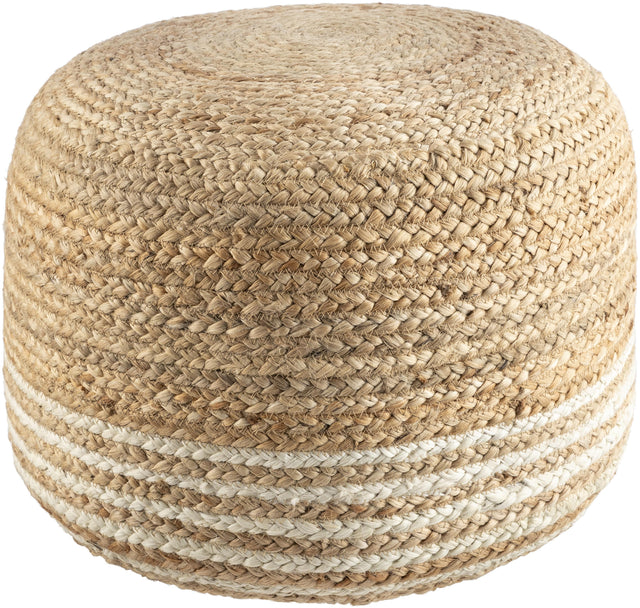 Surya Minsk MKPF-001 14"H x 18"W x 18"D Pouf