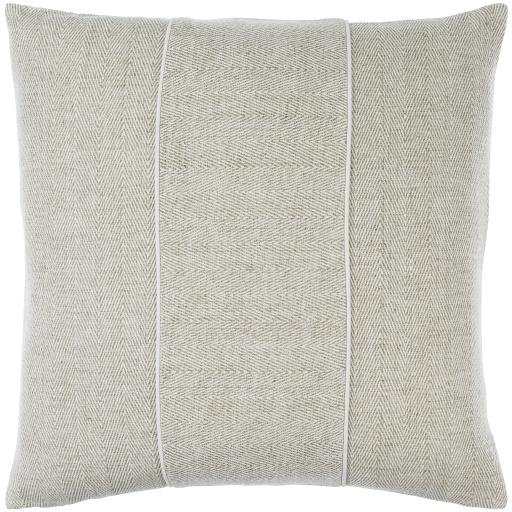Surya Stitched Linen SCE-001 20"H x 20"W Pillow Kit