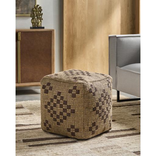 Surya Twareg TWPF-002 18"H x 18"W x 18"D Pouf