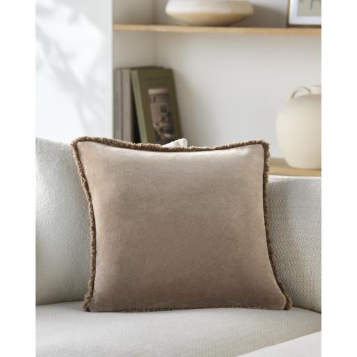 Surya Washed Cotton Velvet WCV-009 18"H x 18"W Pillow Cover