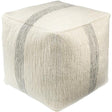 Surya Wheeler WHPF-001 18"H x 18"W x 18"D Pouf