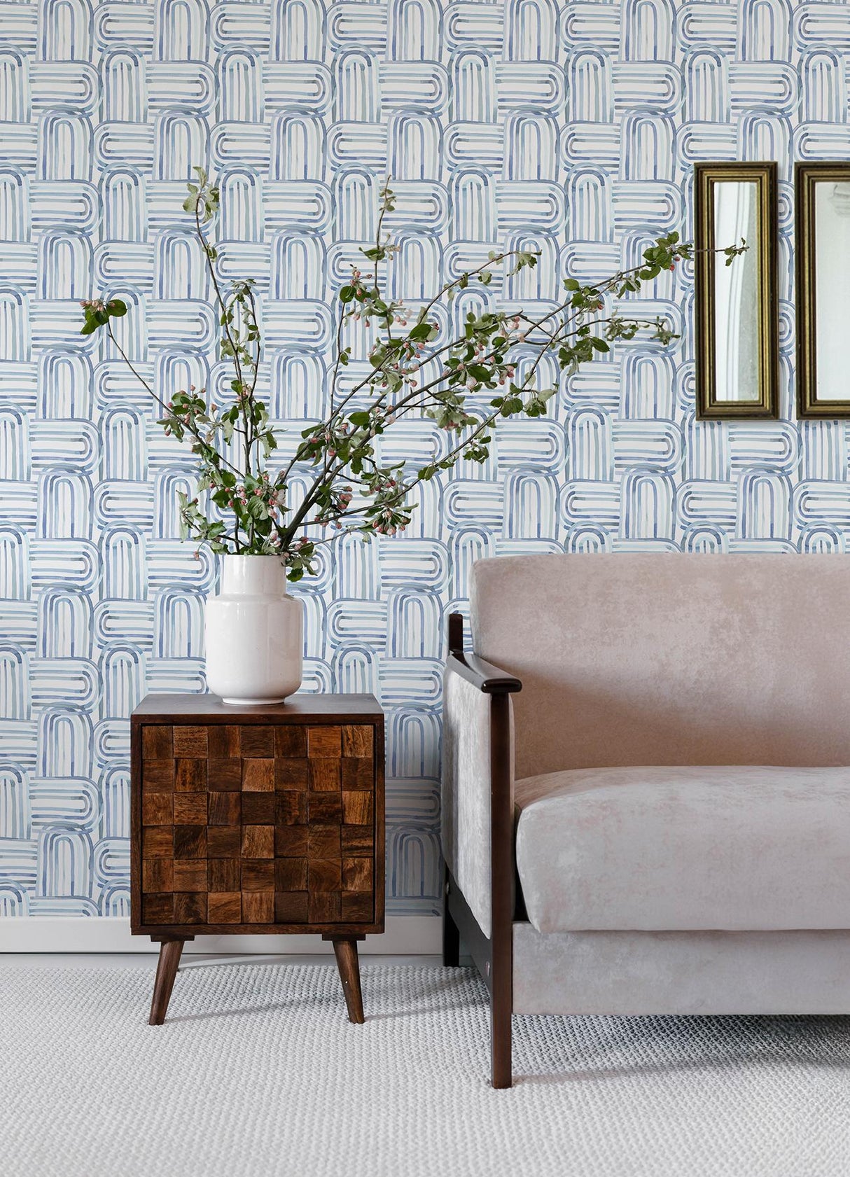 A-Street Prints Lolly Blue Arches Wallpaper