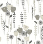 A-Street Prints Mabel Grey Floral Field Wallpaper