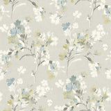 Brewster Home Fashions Azalea Light Grey Floral Branches Wallpaper