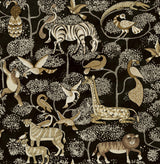A-Street Prints Rigby Black Jungle Animals Wallpaper
