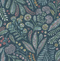 A-Street Prints Briar Teal Floral Wallpaper