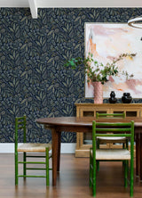 A-Street Prints Briar Navy Floral Wallpaper
