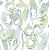 A-Street Prints Nathalie Light Green Abstract Blooms Wallpaper