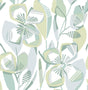 A-Street Prints Nathalie Light Green Abstract Blooms Wallpaper