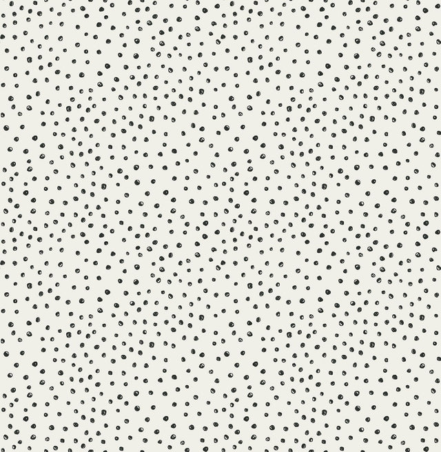 A-Street Prints Cassie Black Petite Polka Wallpaper