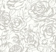 A-Street Prints Nelda Silver Rose Wallpaper
