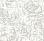 A-Street Prints Nelda Silver Rose Wallpaper