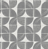 A-Street Prints Baxter Charcoal Semicircle Mosaic Wallpaper