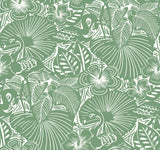 A-Street Prints Idalia Green Floral Flamingo Wallpaper