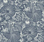 A-Street Prints Idalia Navy Floral Flamingo Wallpaper