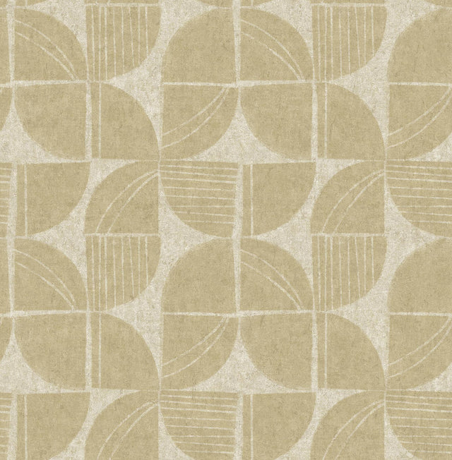 A-Street Prints Baxter Honey Semicircle Mosaic Wallpaper