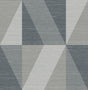 A-Street Prints Winslow Slate Geometric Faux Grasscloth Wallpaper