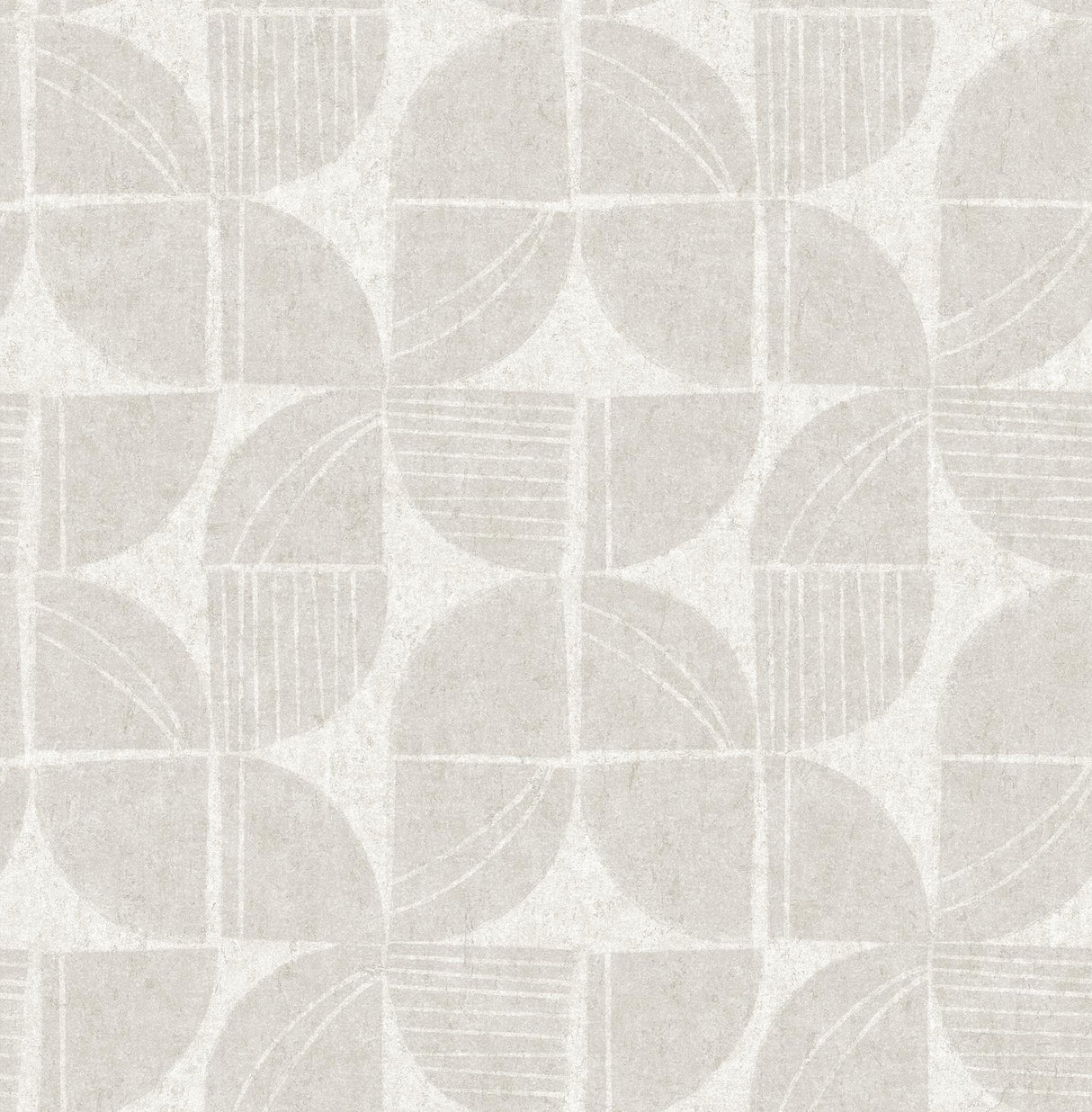 A-Street Prints Baxter Bone Semicircle Mosaic Wallpaper