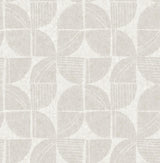 A-Street Prints Baxter Bone Semicircle Mosaic Wallpaper