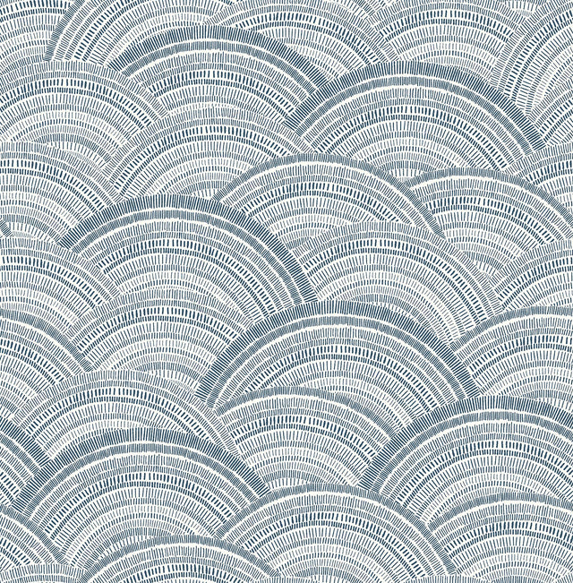 A-Street Prints Encircle Indigo Geometric Wallpaper