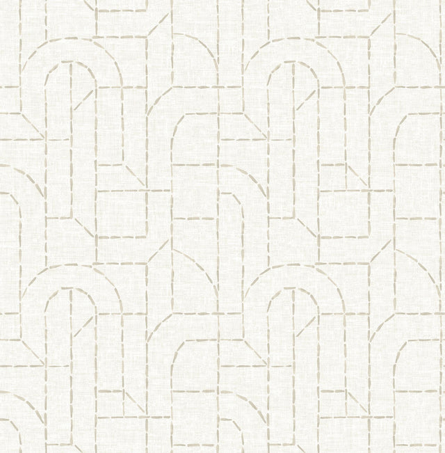 A-Street Prints Integrity Dove Arched Outlines Wallpaper