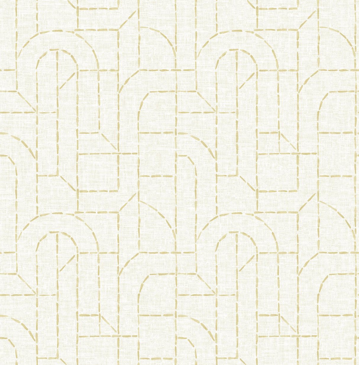 A-Street Prints Integrity Yellow Arched Outlines Wallpaper