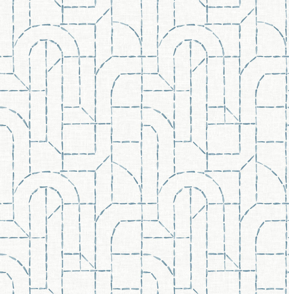 A-Street Prints Integrity Blue Arched Outlines Wallpaper