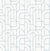 A-Street Prints Integrity Blue Arched Outlines Wallpaper