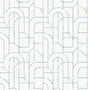 A-Street Prints Integrity Blue Arched Outlines Wallpaper