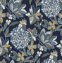 A-Street Prints Valdivian Indigo Floral Wallpaper