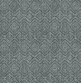 A-Street Prints Gallivant Indigo Woven Geometric Wallpaper