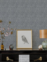 A-Street Prints Gallivant Indigo Woven Geometric Wallpaper