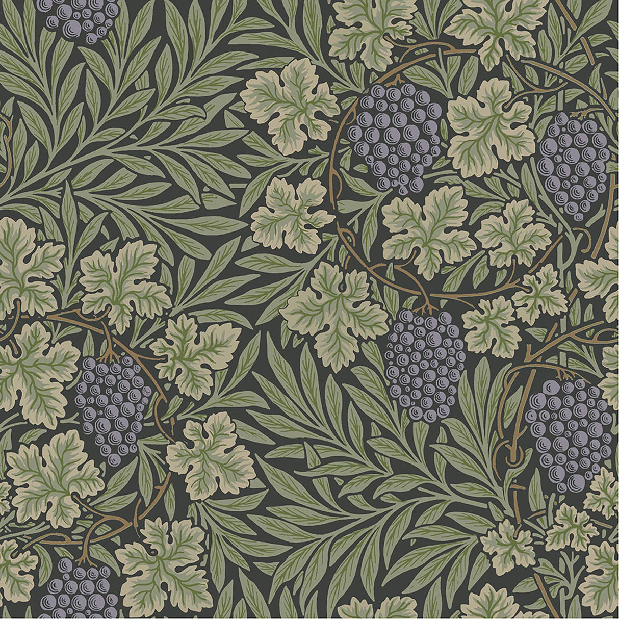 A-Street Prints Vine Green Woodland Fruits Wallpaper