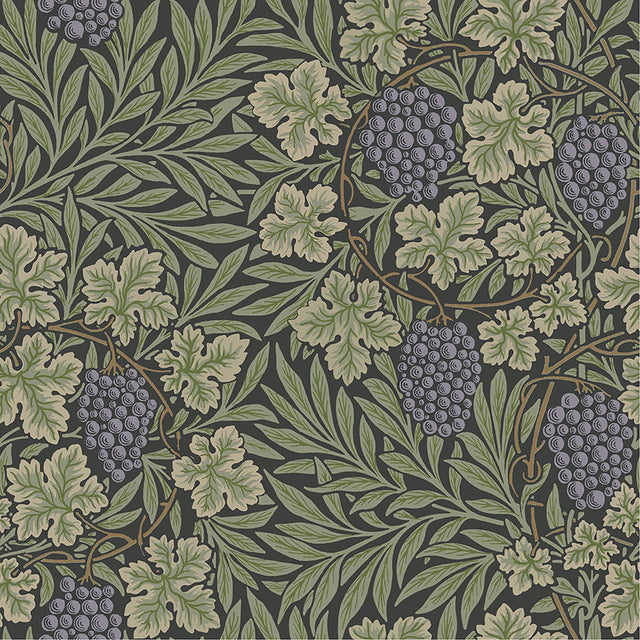 A-Street Prints Vine Green Woodland Fruits Wallpaper