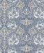 A-Street Prints African Marigold Blue Floral Wallpaper