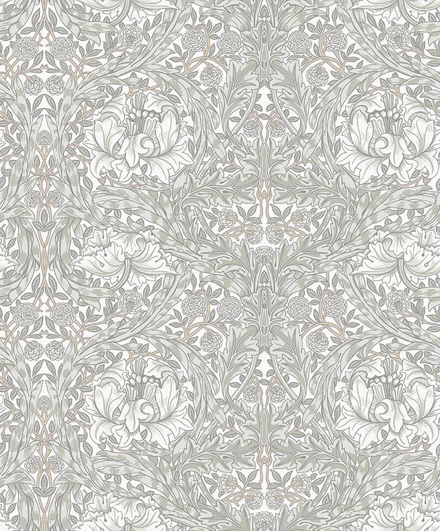 A-Street Prints African Marigold White Floral Wallpaper