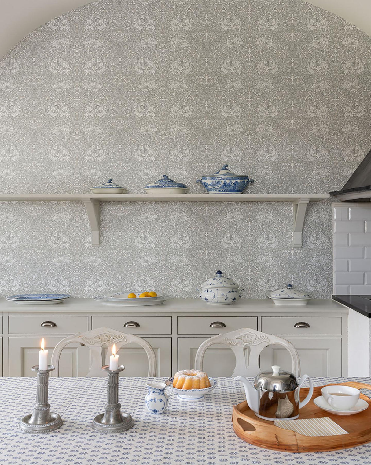 A-Street Prints African Marigold White Floral Wallpaper
