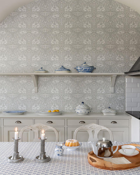 A-Street Prints African Marigold White Floral Wallpaper