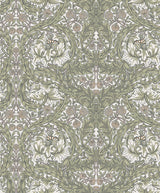 A-Street Prints African Marigold Green Floral Wallpaper