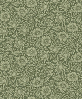 A-Street Prints Mallow Dark Green Floral Vine Wallpaper