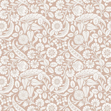 Brewster Home Fashions Cordelia Pink Baroque Blooms Wallpaper