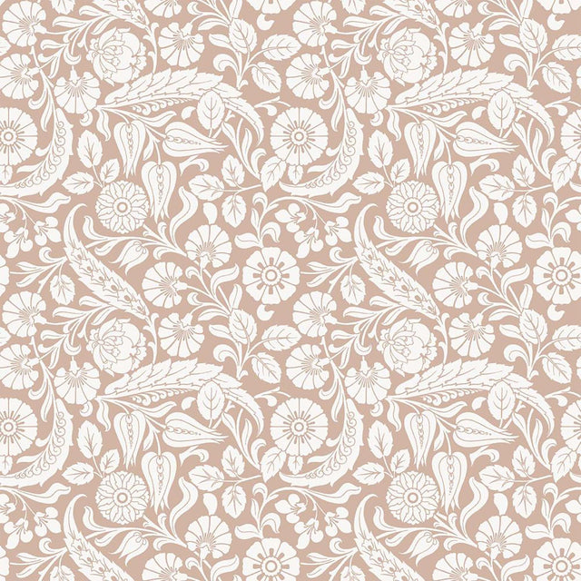 Brewster Home Fashions Cordelia Pink Baroque Blooms Wallpaper