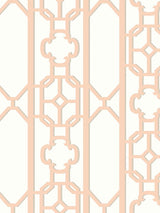 Scalamandre Joanna Fret Peach Wallpaper