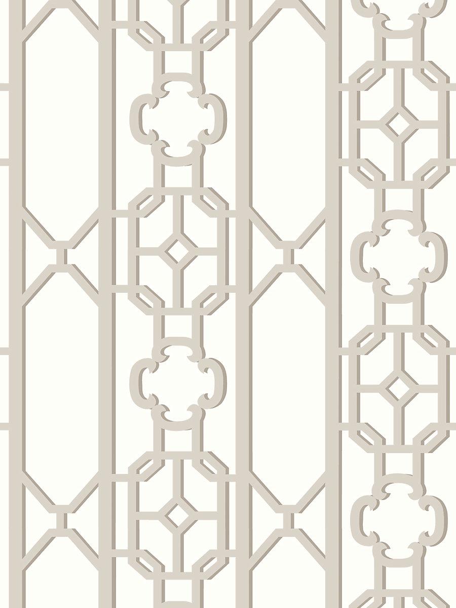 Scalamandre Joanna Fret Taupe Wallpaper