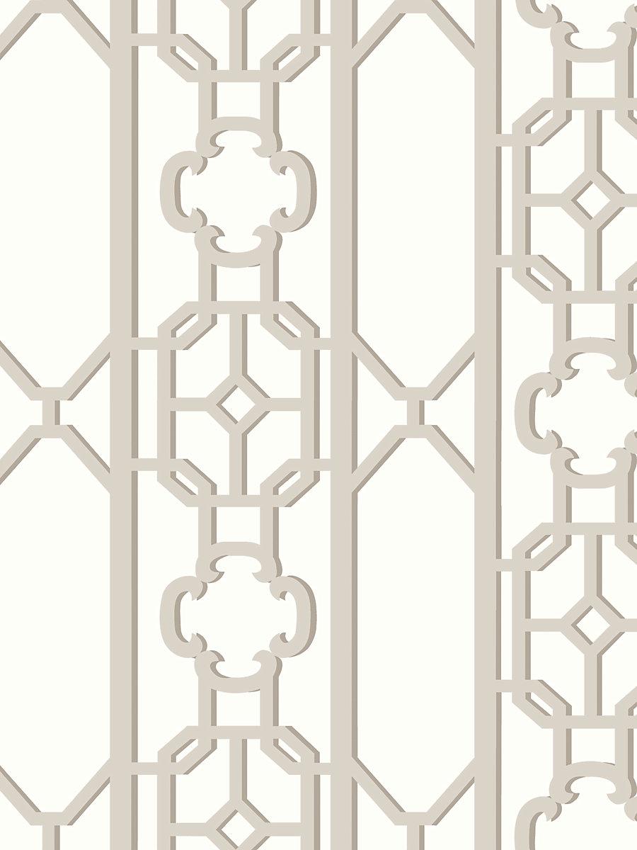 Scalamandre Joanna Fret Taupe Wallpaper