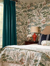 Scalamandre Kelmescott Wallcovering Leaf On Ivory Wallpaper