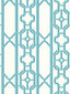 Scalamandre Joanna Fret Turquoise Wallpaper